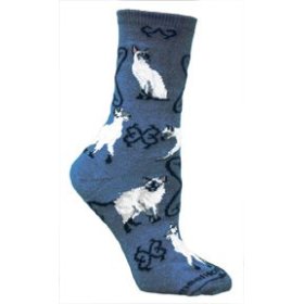 Siamese Kitty Cat Kitten Cotton Animal Art Print Socks