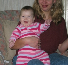 Kylie on Mommys Lap