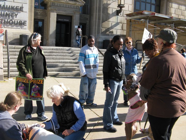 Demonstration against Dog Fighting April 26, 2010