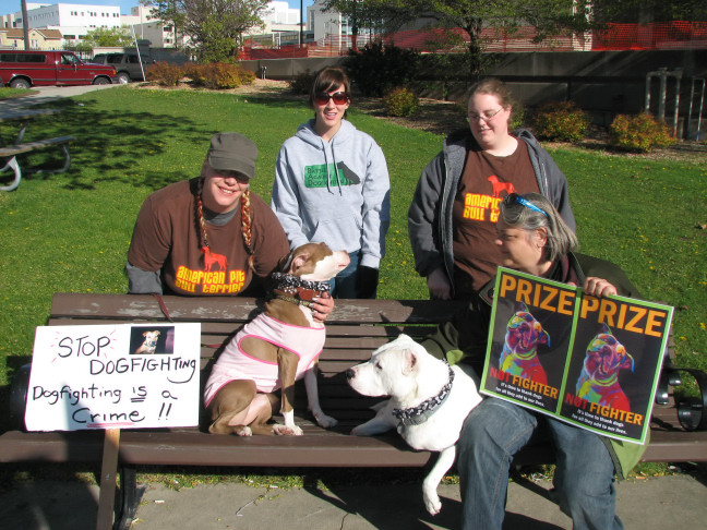 Demonstration against Dog Fighting April 26, 2010