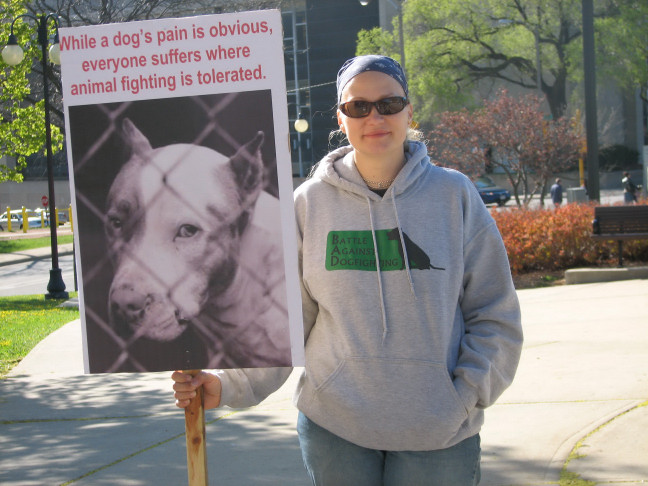Demonstration against Dog Fighting April 26, 2010