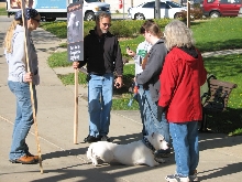 Demonstration against Dog Fighting April 26, 2010