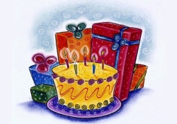 Birthday Cake & Presents
