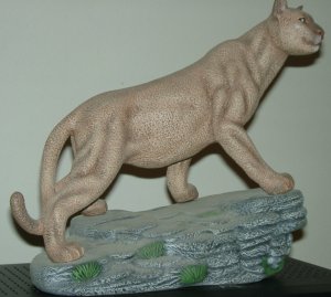 Ceramic Cougar, Side View