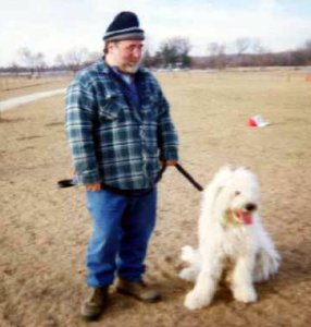 komondor at the dog park