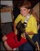Hayden with his new guitar