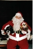 Oscar and Daisy see Santa!