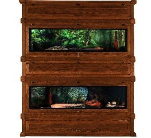 2 separate 24"H x 72"L x 24"D Majestic Reptile CagesByDesign