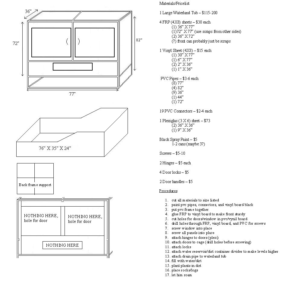 waterland tub monitor cage plans
