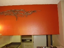 Another view of the wall with Kingsnake Orange paint on it