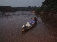 Crossing an African River at Night