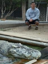 Paul and Utan at Alligator Adventure.