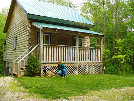 front of cabin