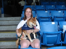 Sushi and Bonnie at the Jays game