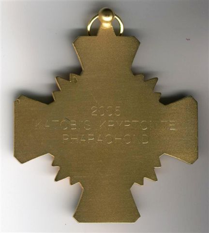 NL champion medal back