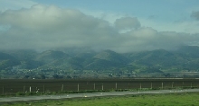 Foggy mountains near King City